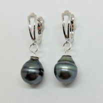 Tahitian Pearl Sterling Silver Earrings by Val Nunns at The Avenue Gallery, a contemporary art gallery in Victoria BC, Canada