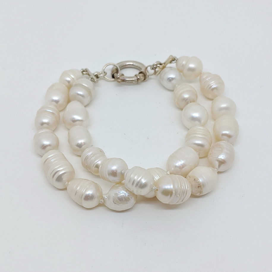 Freshwater Pearl Double Strand Bracelet by Val Nunns at The Avenue Gallery, a contemporary art gallery in Victoria BC, Canada