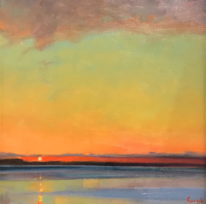 Sunset Over Rathtrevor by Brent Lynch at The Avenue Gallery in Victoria, BC, Canada.