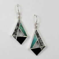 Black Jade & Pinolith Earrings by Brenda Roy at The Avenue Gallery, a contemporary art gallery in Victoria BC, Canada