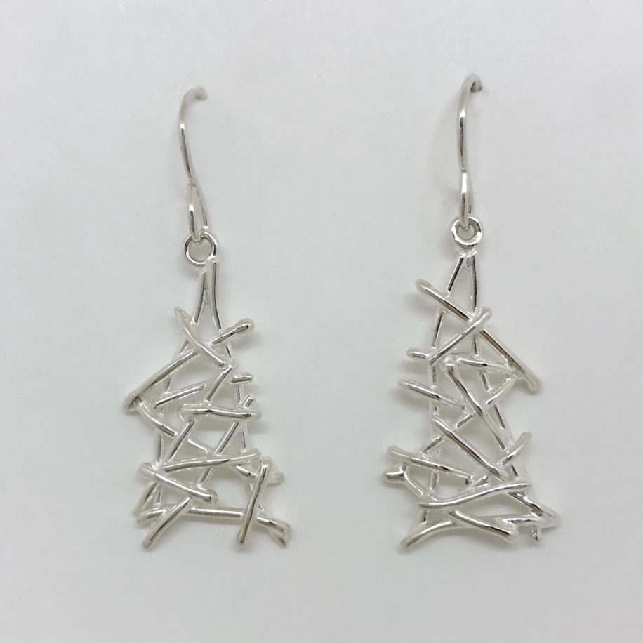 Twig Triangle Earrings by A & R Jewellery at The Avenue Gallery, a contemporary fine art gallery in Victoria, BC, Canada.
