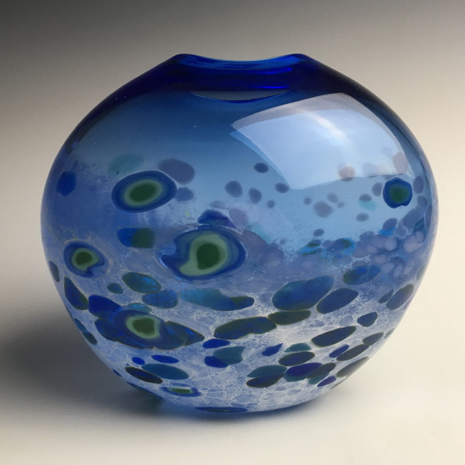 Tulip Vase (Blue) by Lisa Samphire at The Avenue Gallery, a contemporary fine art gallery in Victoria, BC, Canada.