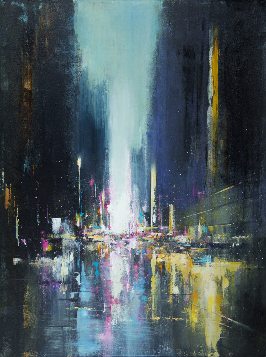 City Lights by William Liao at The Avenue Gallery, a contemporary fine art gallery in Victoria, BC, Canada.