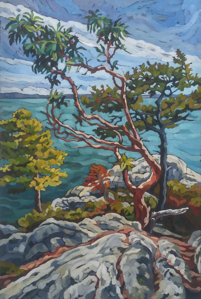 Lone Arbutus by Mary-Jean Butler at The Avenue Gallery, a contemporary fine art gallery in Victoria, BC, Canada.