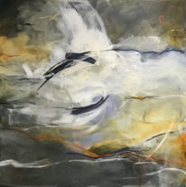 Against the Wind by Marianne Meyer at The Avenue Gallery, a contemporary fine art gallery in Victoria, BC, Canada.