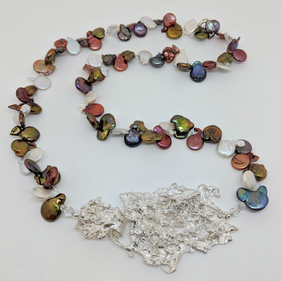 Autumn Pearl Necklace by Barb Adams at The Avenue Gallery, a contemporary art gallery in Victoria BC. Canada