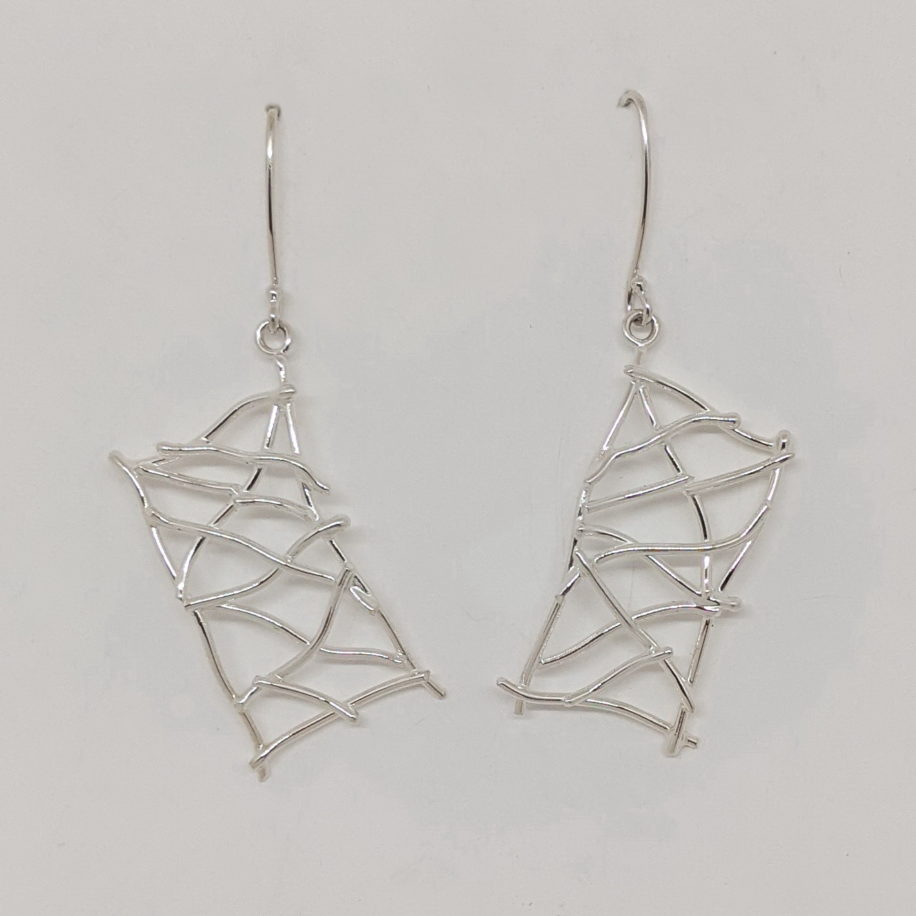 Rectangle Twig Earrings by A & R Jewellery at The Avenue Gallery, a contemporary fine art gallery in Victoria, BC, Canada.