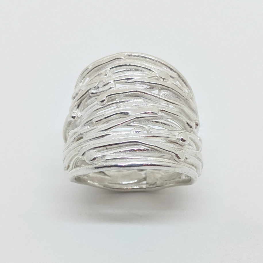 Horizontal Twigs Ring by A & R Jewellery at The Avenue Gallery, a contemporary fine art gallery in Victoria, BC, Canada.