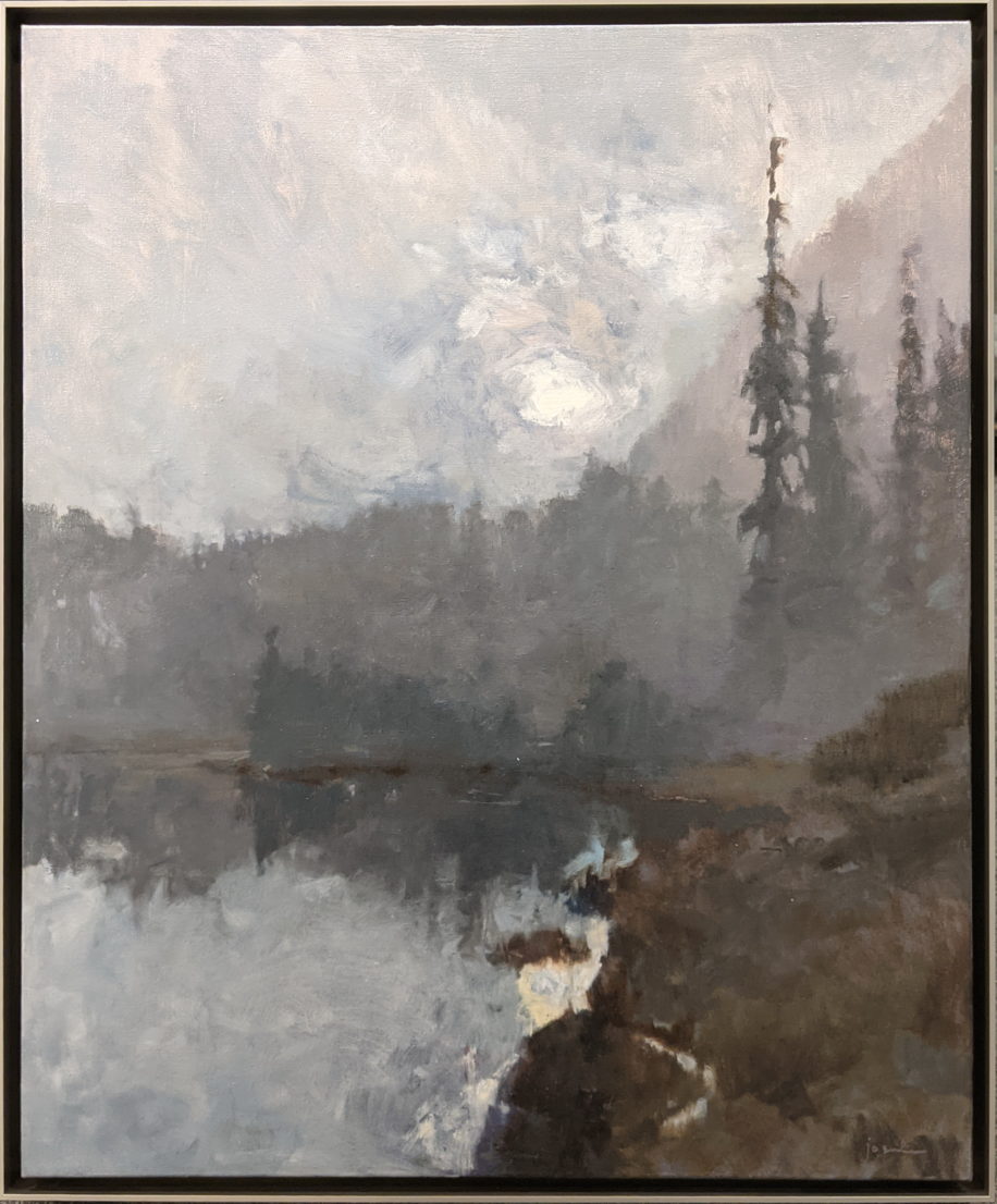 Mystical Mountain Lake by Maria Josenhans at The Avenue Gallery, a contemporary fine art gallery in Victoria, BC, Canada.
