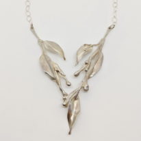Argentium Silver Leaf Necklace by Darlene Letendre at The Avenue Gallery, a contemporary fine art gallery in Victoria, BC, Canada.
