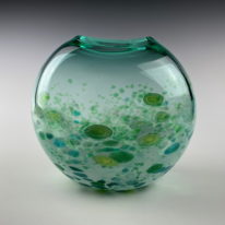 Tulip Vase (Teal Green) by Lisa Samphire at The Avenue Gallery, a contemporary fine art gallery in Victoria, BC, Canada.