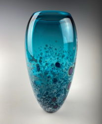Lily Vase (Deep Teal) by Lisa Samphire at The Avenue Gallery, a contemporary fine art gallery in Victoria, BC, Canada.