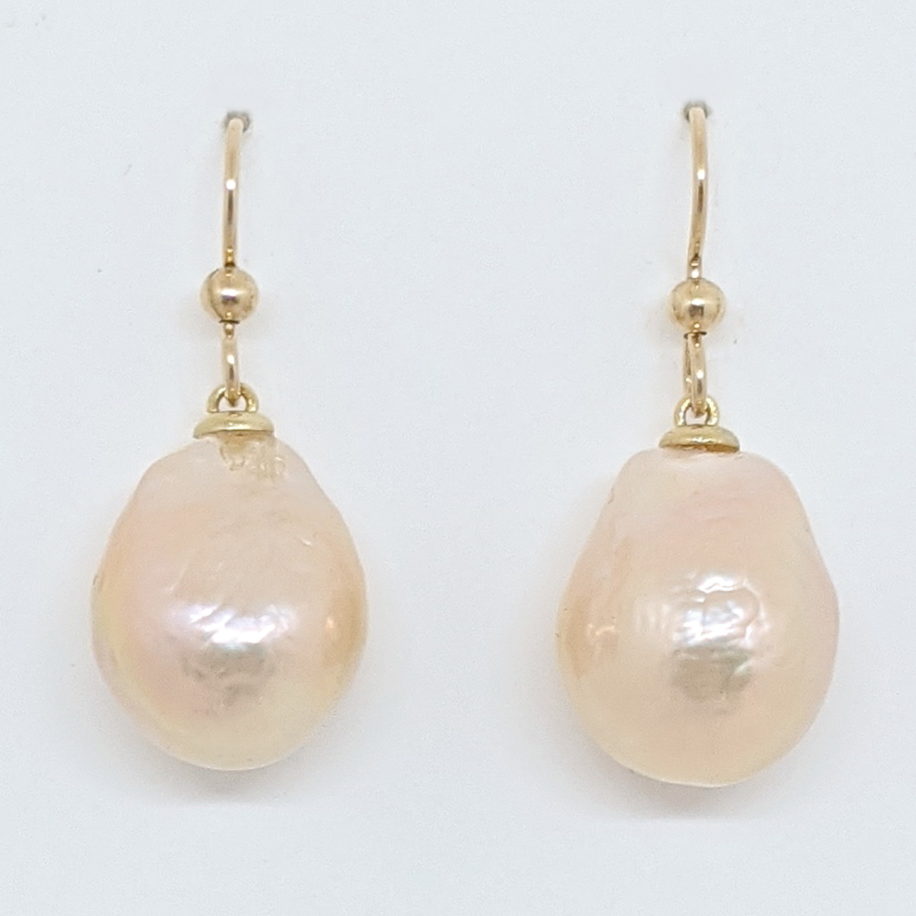 Baroque Pearl & 14kt. Gold-Fill Earrings by Val Nunns at The Avenue Gallery, a contemporary fine art gallery in Victoria, BC, Canada.