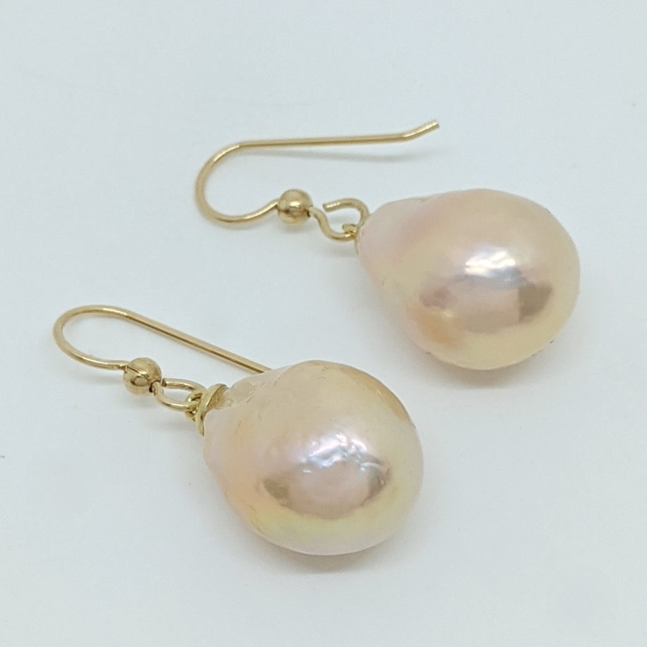 Baroque Pearl & 14kt. Gold-Fill Earrings by Val Nunns at The Avenue Gallery, a contemporary fine art gallery in Victoria, BC, Canada.