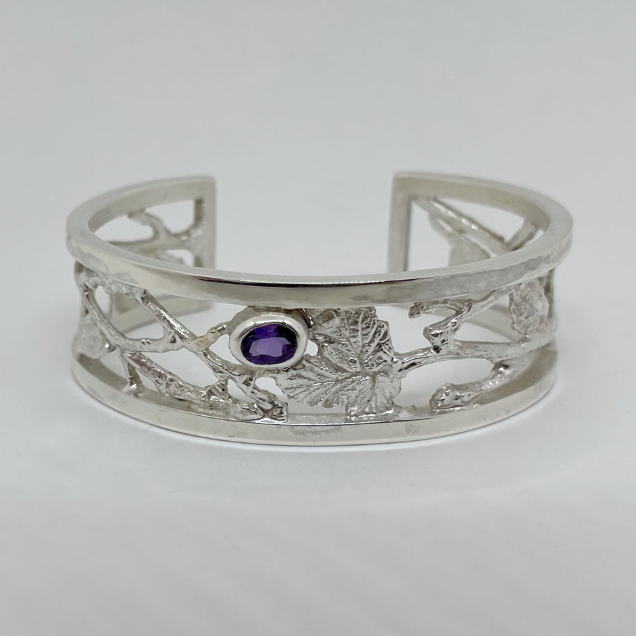 Tangled Garden Series Bracelet with Amethyst by Andrea Russell at The Avenue Gallery, a contemporary fine art gallery in Victoria, BC, Canada.