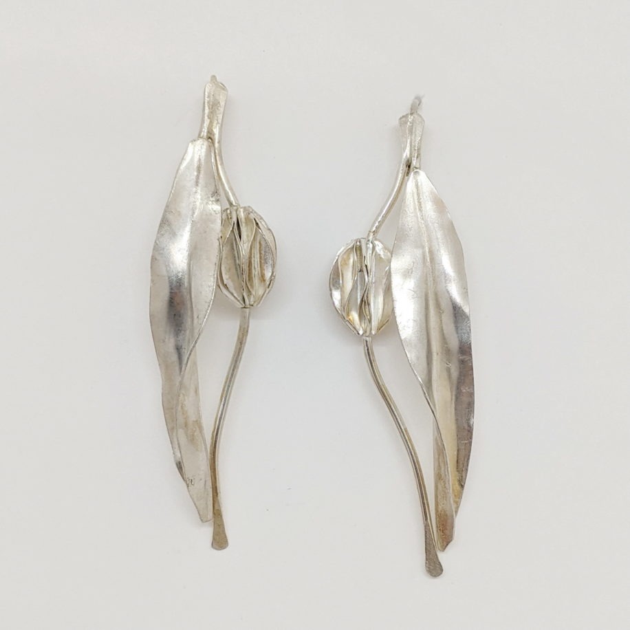 Long Leaf & Seed Pod Earrings by Darlene Letendre at The Avenue Gallery, a contemporary fine art gallery in Victoria, BC, Canada.