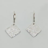 Small Textured Fine Silver Earrings by Veronica Stewart at The Avenue Gallery, a contemporary fine art gallery in Victoria, BC, Canada.