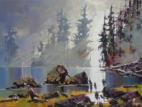 Seaside Morning by Bi Yuan Cheng at The Avenue Gallery, a contemporary fine art gallery in Victoria, BC, Canada.