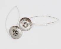 Long Silver Earrings With Chain by ARTYRA Studio at The Avenue Gallery, a contemporary fine art gallery in Victoria, BC, Canada.