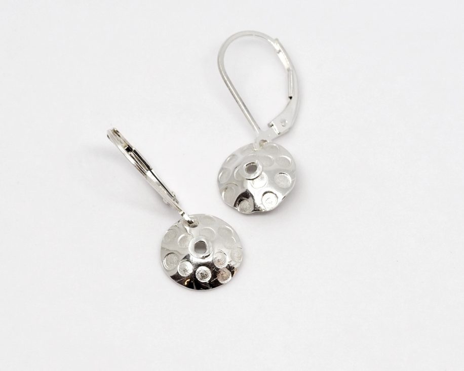 Small Silver Earrings with Dots by ARTYRA Studio at The Avenue Gallery, a contemporary fine art gallery in Victoria, BC, Canada.
