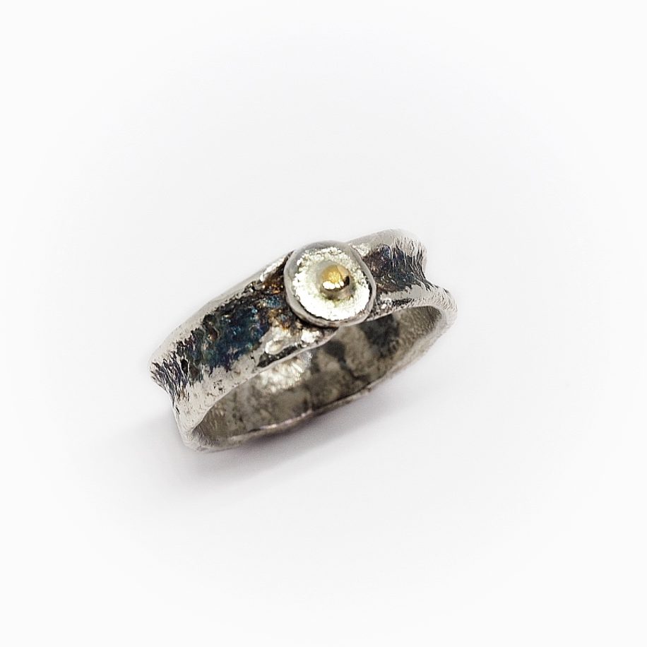 Gold Dot Ring by ARTYRA Studio at The Avenue Gallery, a contemporary fine art gallery in Victoria, BC, Canada.