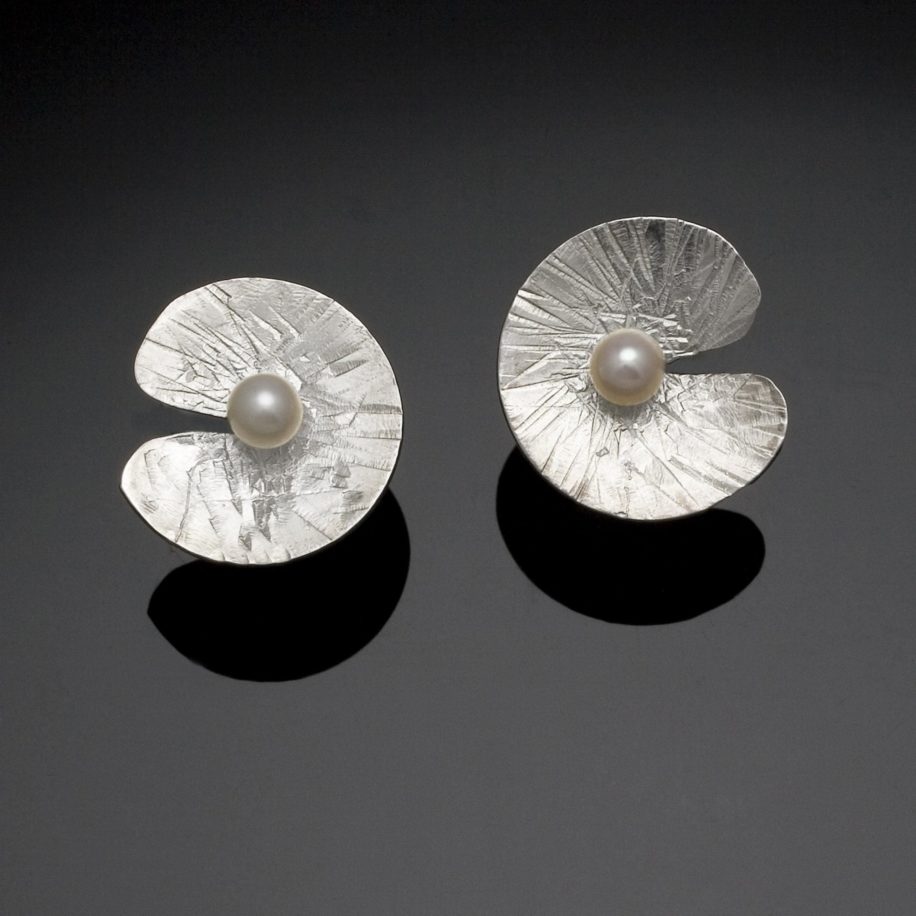Floating Lily Pad Earrings by Chi's Creations at The Avenue Gallery, a contemporary fine art gallery in Victoria, BC, Canada.