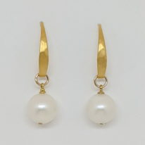 South Sea Pearl & 24kt. Gold Plate Earrings by Val Nunns at The Avenue Gallery, a contemporary fine art gallery in Victoria, BC, Canada.
