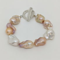 Baroque Pearl Bracelet with Sterling Silver Toggle by Val Nunns at The Avenue Gallery, a contemporary fine art gallery in Victoria, BC, Canada.