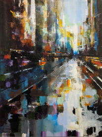 After the Rain (Chasing the Light) by Yared Nigussu at The Avenue Gallery, a contemporary art gallery in Victoria BC, Canada