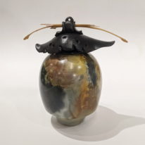 Medium Round Vase with Top by Geoff Searle at The Avenue Gallery, a contemporary fine art gallery in Victoria, BC, Canada.
