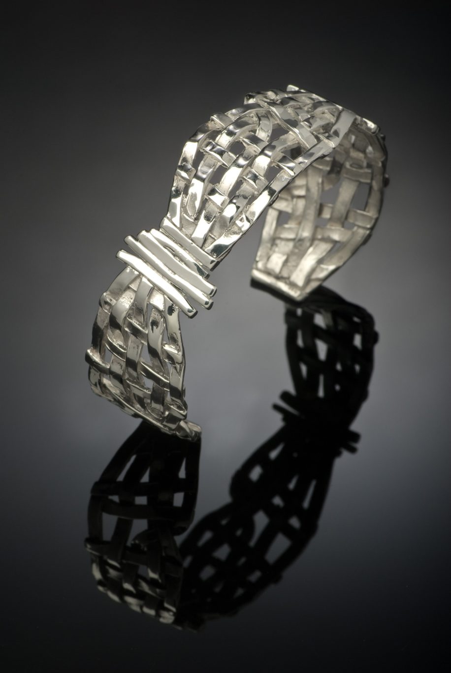 Woven Basket Cuff Bracelet by Chi’s Creations at The Avenue Gallery, a contemporary fine art gallery in Victoria, BC, Canada.