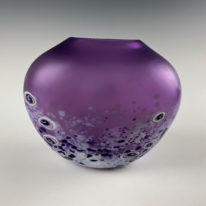Tulip Vase - Frosted (Royal Purple) by Lisa Samphire at The Avenue Gallery, a contemporary fine art gallery in Victoria, BC, Canada.
