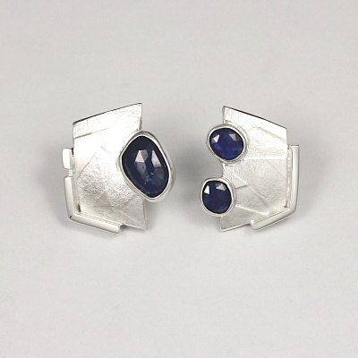 Sapphire Earrings by Brenda Roy at The Avenue Gallery, a contemporary fine art gallery in Victoria BC, Canada