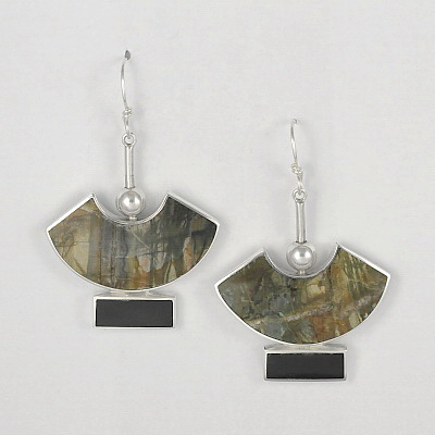 Jasper and Jade Earrings by Brenda Roy at The Avenue Gallery, a contemporary fine art gallery in Victoria BC, Canada