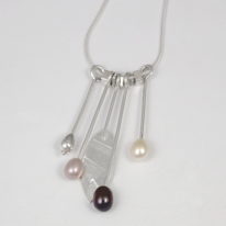 Pearl Dangly Necklace by Brenda Roy at The Avenue Gallery, a contemporary fine art gallery in Victoria BC, Canada