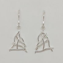 Medium Triangle Twig Earrings by A & R Jewellery at The Avenue Gallery, a contemporary fine art gallery in Victoria, BC, Canada.