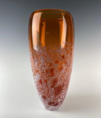 XLG Lily Vase (Salmon) by Lisa Samphire at The Avenue Gallery, a contemporary fine art gallery in Victoria, BC, Canada.