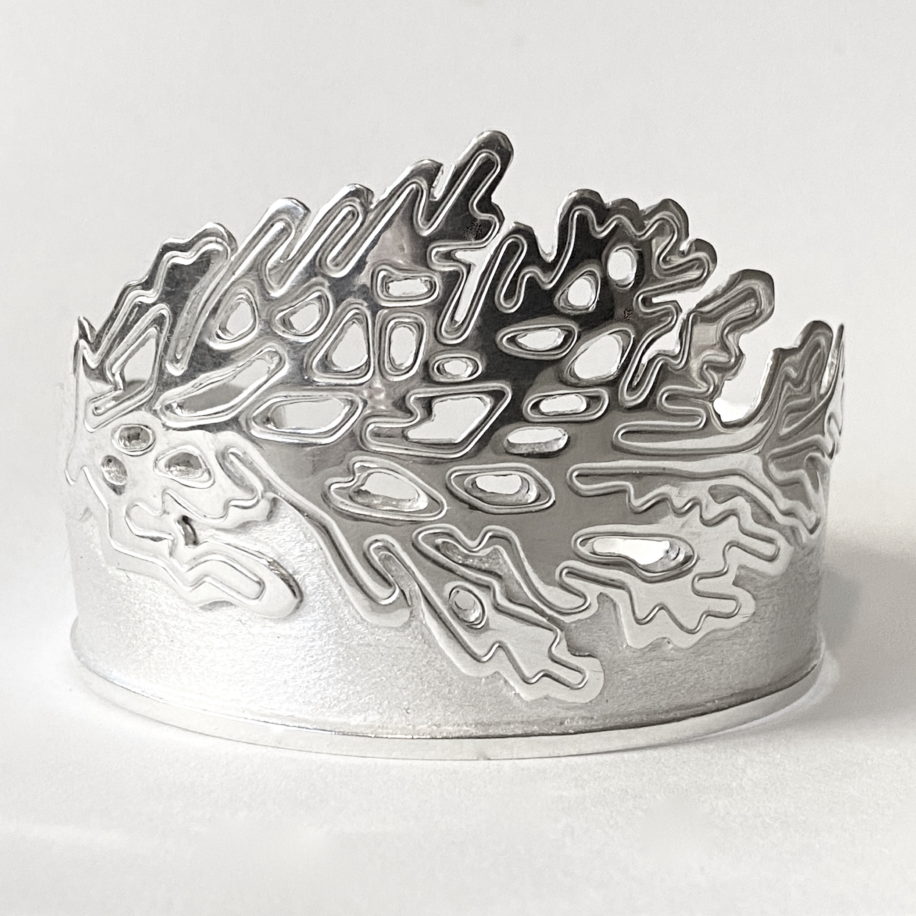 Frost and Fern Series Cuff Bracelet by Andrea Russell at The Avenue Gallery, a contemporary fine art gallery in Victoria, BC, Canada.