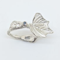 Leaf Ring with Moonstone by Andrea Russell at The Avenue Gallery, a contemporary fine art gallery in Victoria, BC, Canada.
