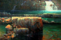 Gates of Myra Falls by Brent Lynch at The Avenue Gallery, a contemporary fine art gallery in Victoria, BC, Canada.