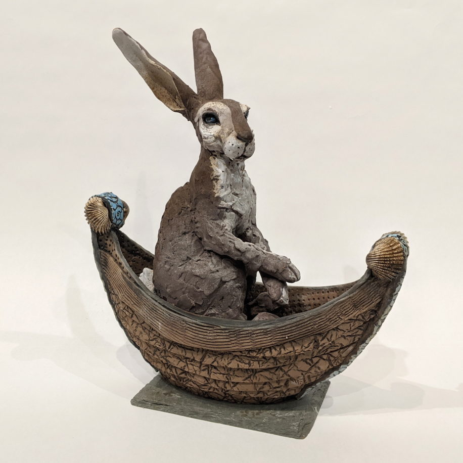 Boating Bunny by Carolyn Houg at The Avenue Gallery, a contemporary fine art gallery in Victoria, BC, Canada.