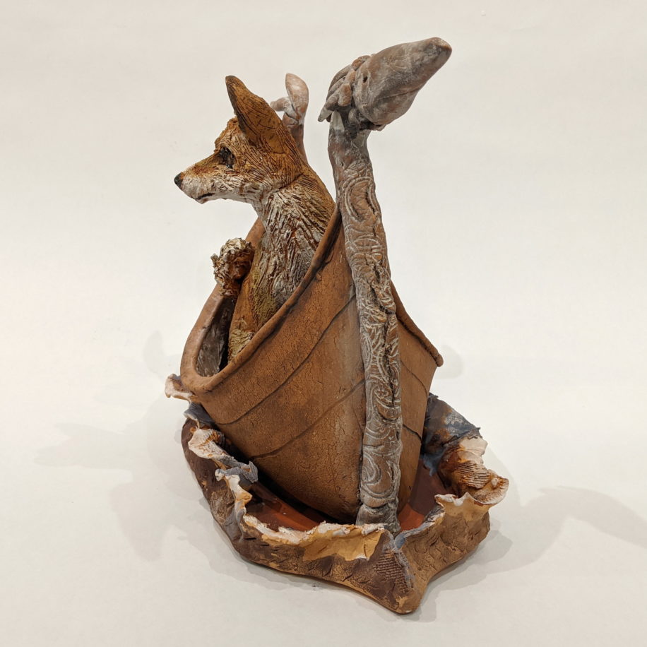 Traveller (Fox) by Carolyn Houg at The Avenue Gallery, a contemporary fine art gallery in Victoria, BC, Canada.