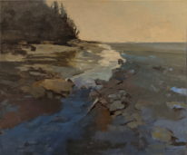 Waning Tide, Yellow Sky by Maria Josenhans at The Avenue Gallery, a contemporary fine art gallery in Victoria, BC, Canada.