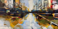 To the City by Yared Nigussu at The Avenue Gallery, a contemporary fine art gallery in Victoria BC, Canada