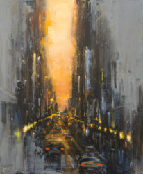 Dunsmuir Street Traffic by William Liao at The Avenue Gallery, a contemporary fine art gallery in Victoria, BC, Canada.