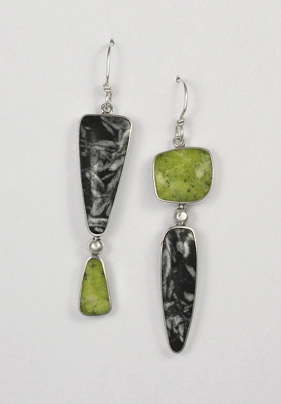 Pinolith and Serpentine Earrings by Brenda Roy at The Avenue Gallery, a contemporary fine art gallery in Victoria, BC, Canada