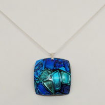 Mosaic Pendant (Domed Square) by Peggy Brackett at The Avenue Gallery, a contemporary fine art gallery in Victoria, BC, Canada.