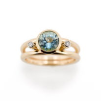 Aquamarine and Diamond Ring by Bayot Heer at The Avenue Gallery, a contemporary fine art gallery in Victoria, BC, Canada.