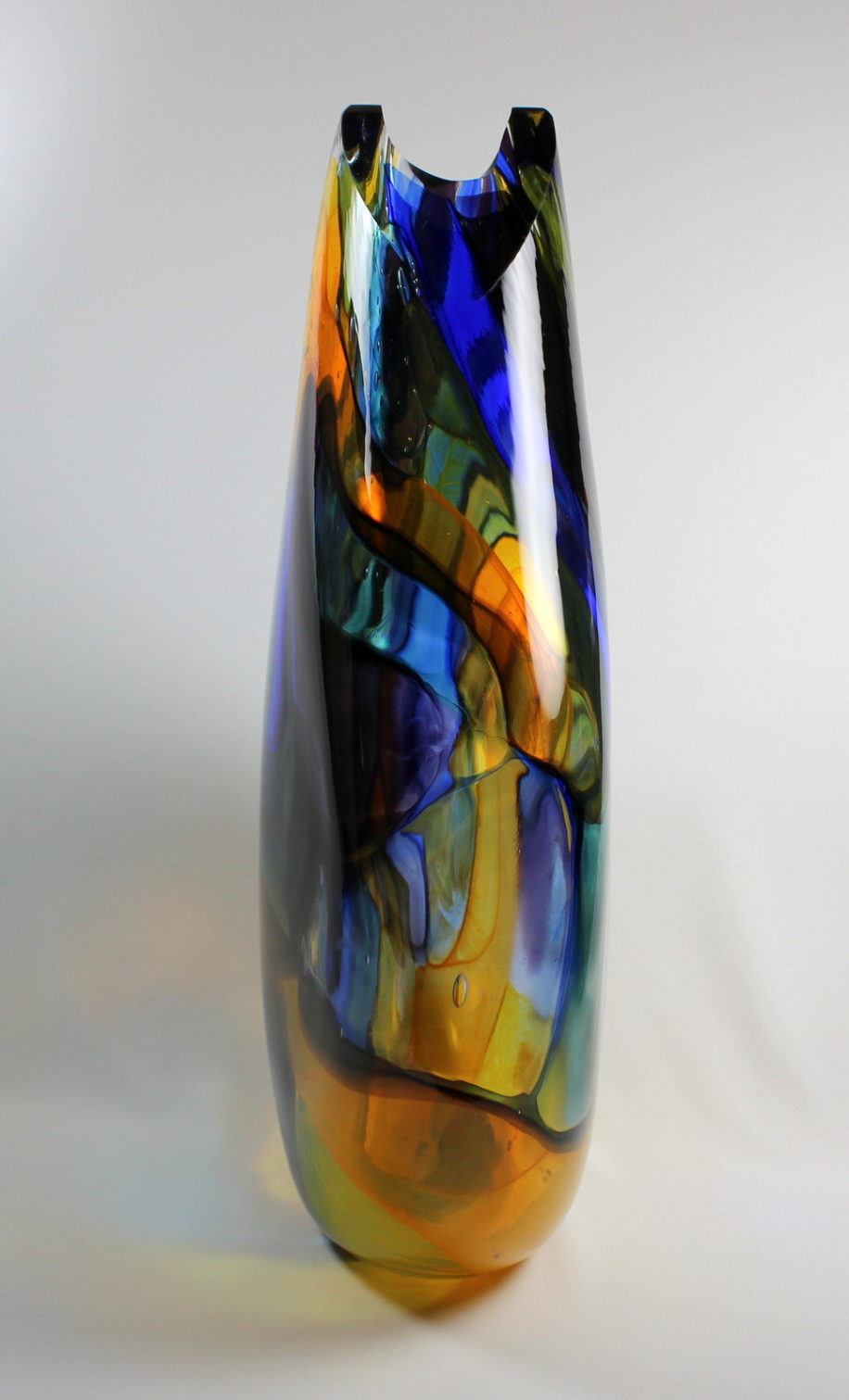 Stained Glass by Vase by Guy Hollington at The Avenue Gallery, a contemporary fine art gallery in Victoria, BC, Canada.