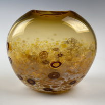 Tulip Vase (Amber) by Lisa Samphire at The Avenue Gallery, a contemporary fine art gallery in Victoria, BC, Canada